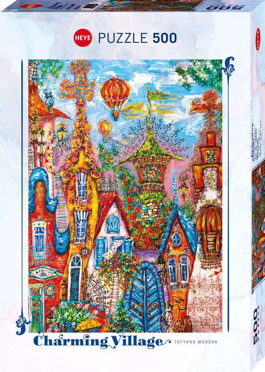 Heye Blue Gate Charming Village Puzzel 500 Stuks - Multicolor