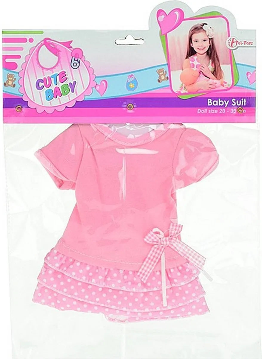 Toi-Toys Babypoppenkleding Boxpakje 20-30cm Roze - 02003Z