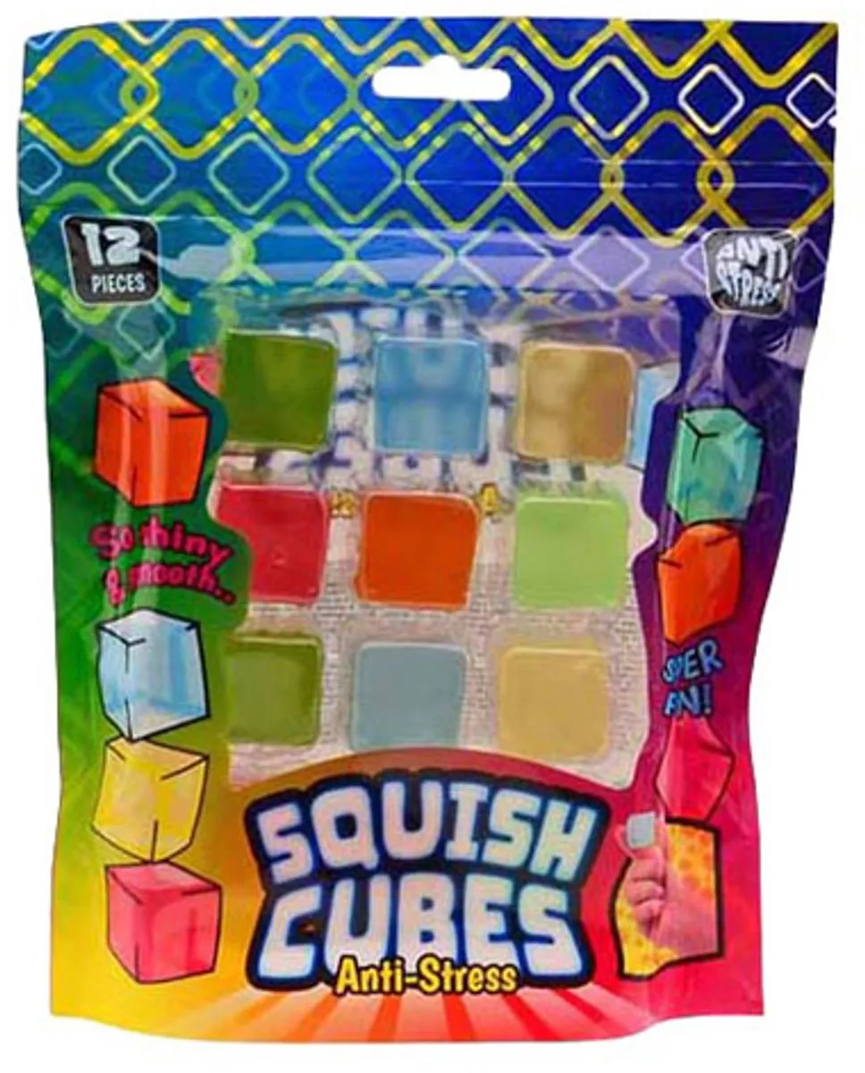 John Toys Anti-Stress Squeez Kubus - Willekeurige Kleur