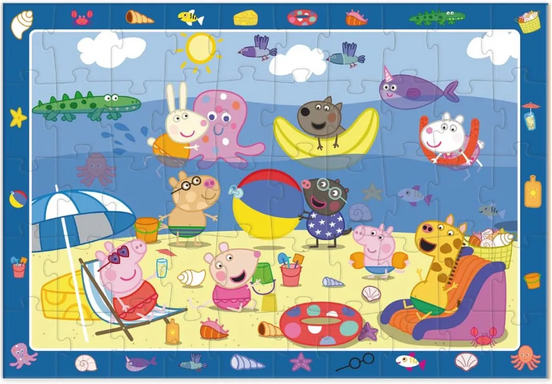 Peppa Pig Puzzel 50 Stuks - 31x45cm - Zoekboek