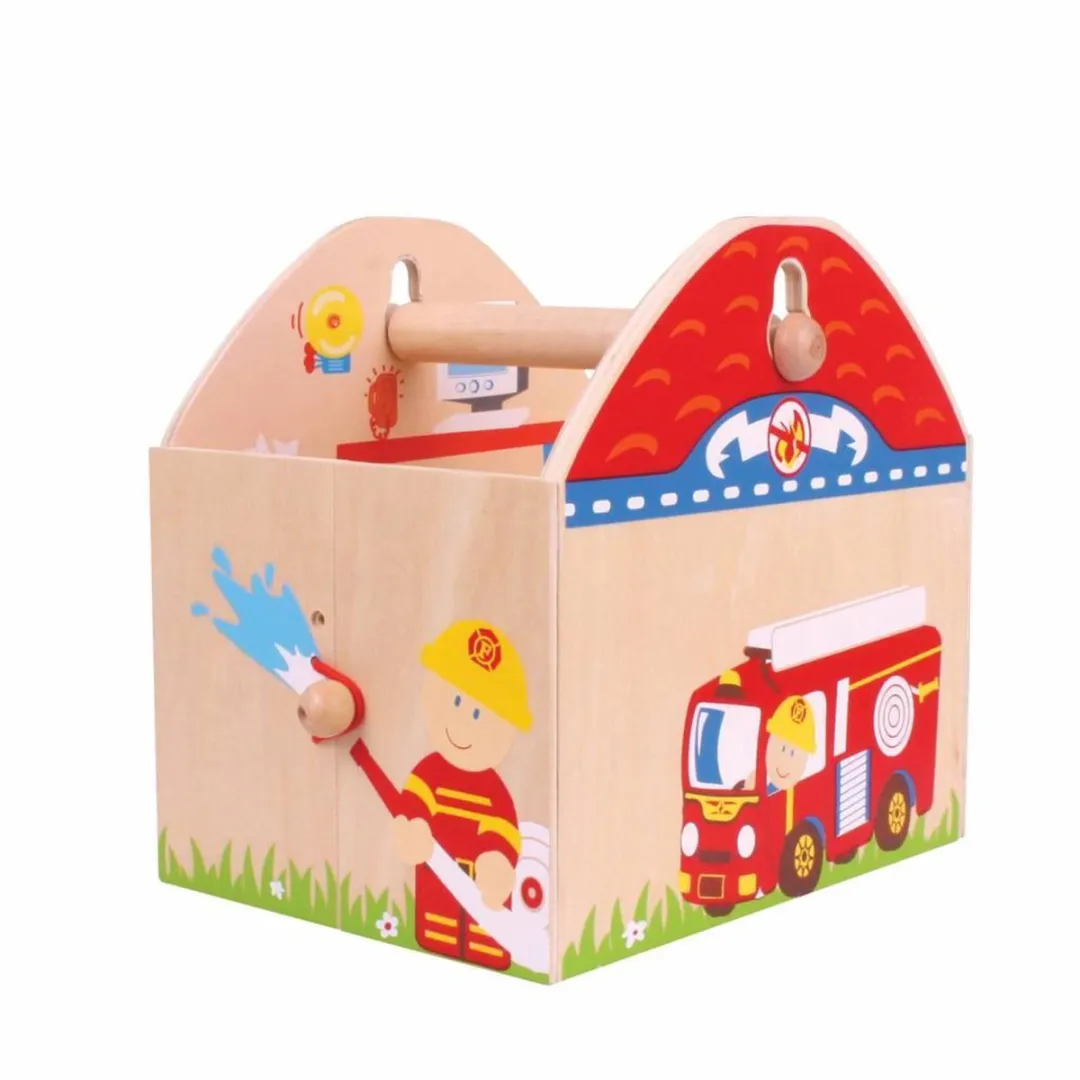 BIGJIGS Fire Station Mini Playset L4PC-00025063 - Meerdere kleuren
