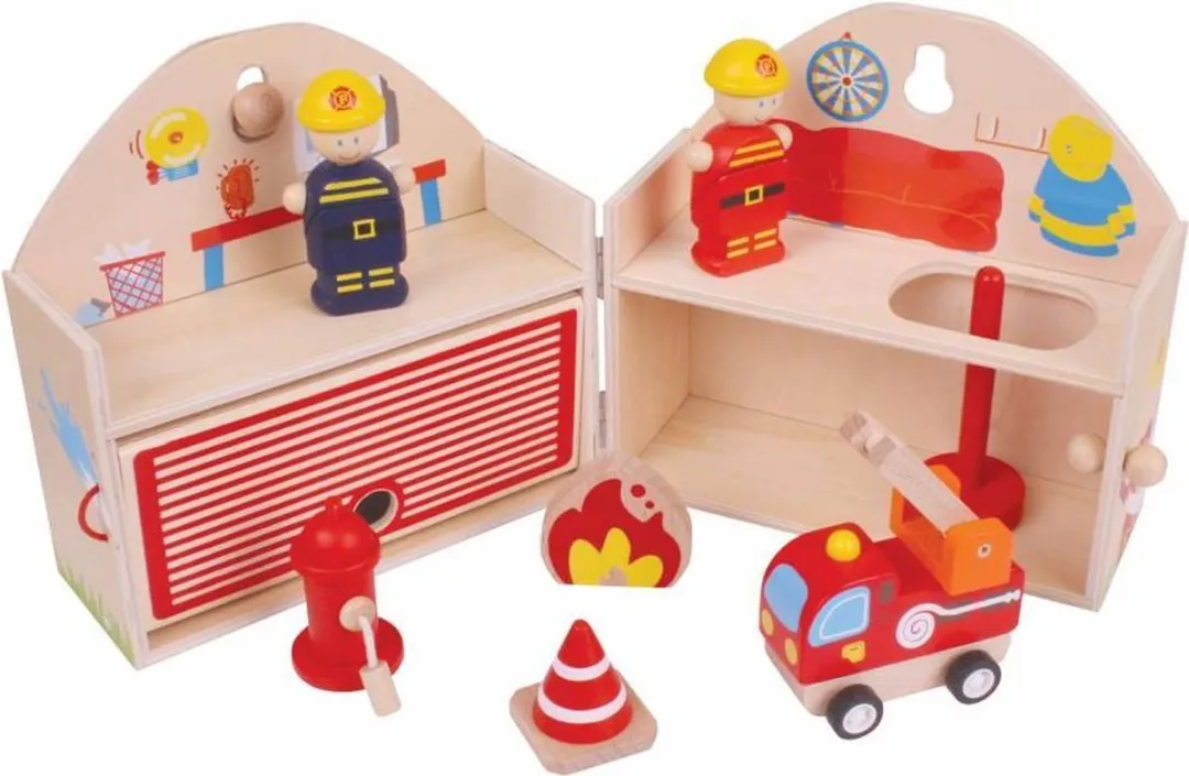 BIGJIGS Fire Station Mini Playset L4PC-00025063