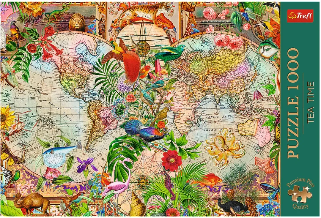 Trefl Antique World Map Puzzel 1000 Stuks - Multicolor