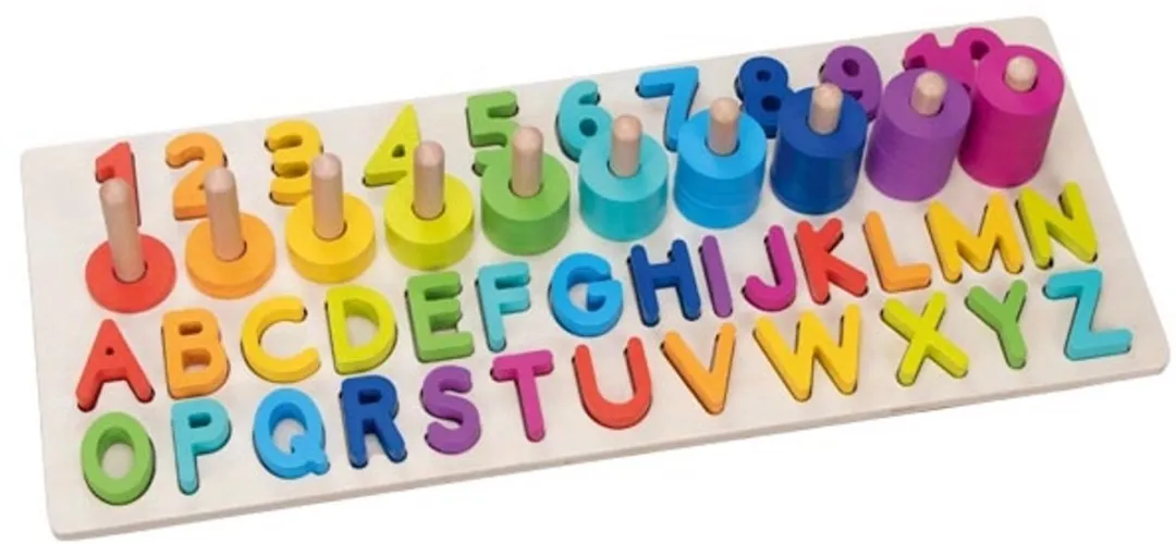 Goki Numbers And Letters Puzzle 91 Stuks - Multicolor