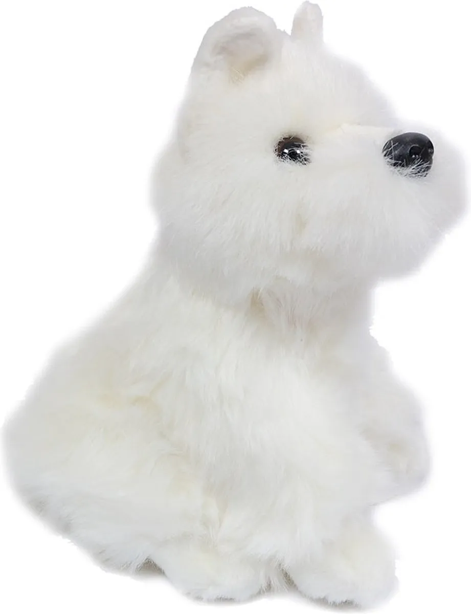 PIA Soft Toys Witte Terrier Pluche Knuffel - 20 cm