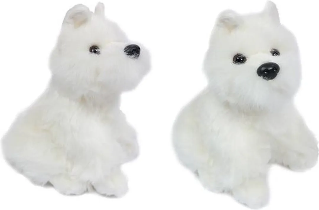 PIA Soft Toys Witte Terrier Pluche Knuffel - 20 cm