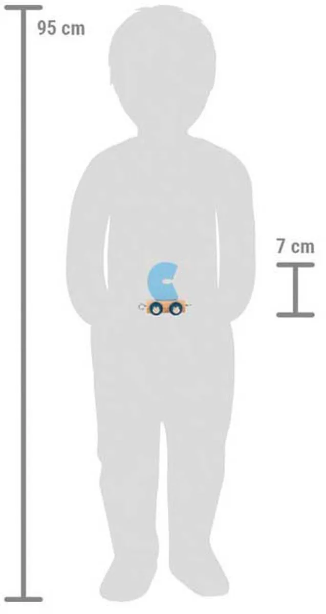 Small Foot Houten Lettertrein Polar C - Multicolor