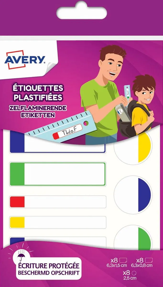 Avery Family Gelamineerde Etiketten - 24 Stuks Assortiment - afbeelding 2 van 6