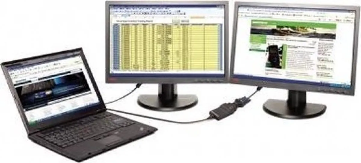 Lenovo USB 3.0 naar DVI/VGA Monitoradapter - Zwart