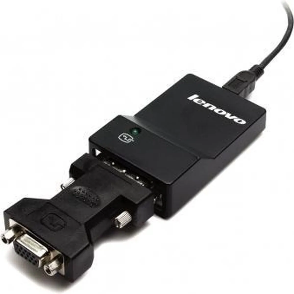 Lenovo USB 3.0 naar DVI/VGA Monitoradapter - Zwart