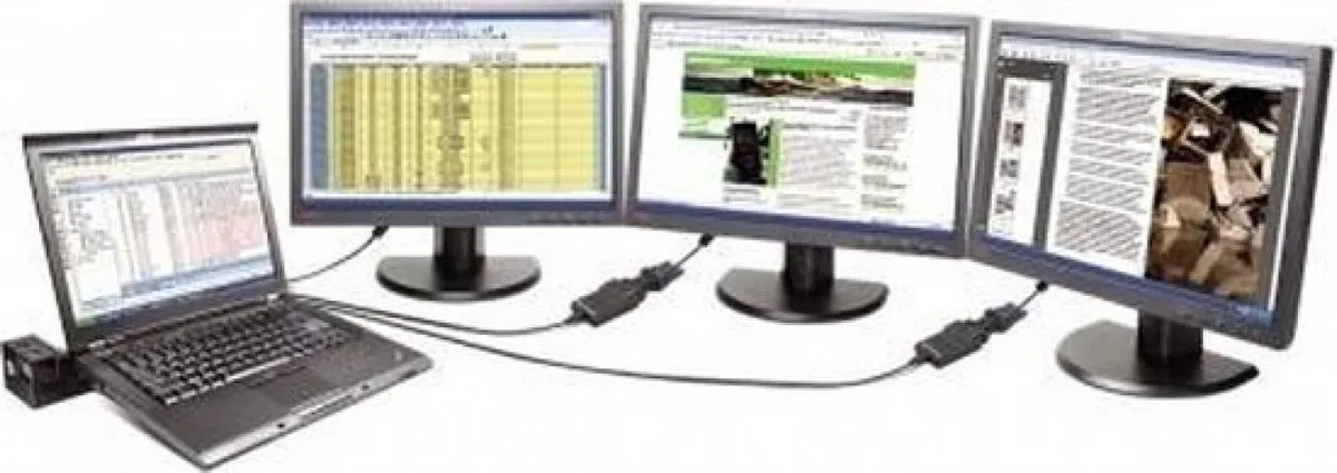 Lenovo USB 3.0 naar DVI/VGA Monitoradapter - Zwart