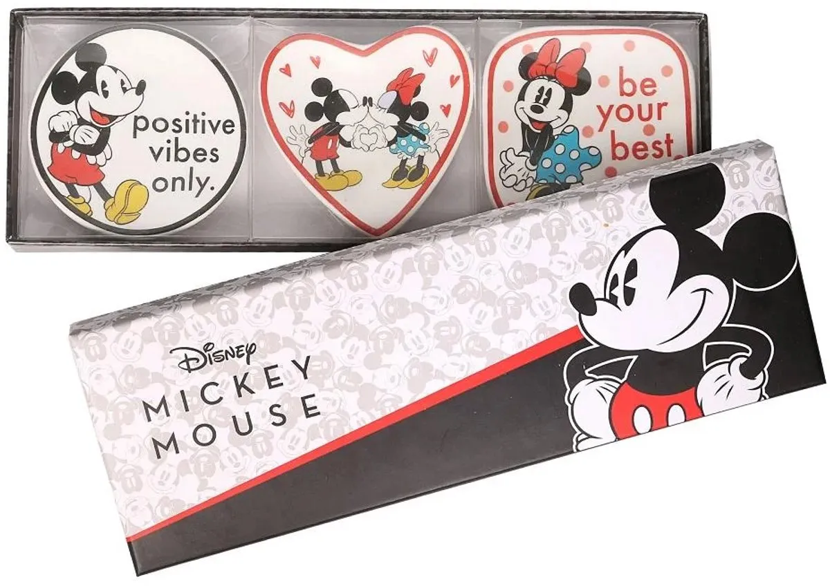 Disney Mickey & Minnie Trinket Set - 3-delig - Multicolor