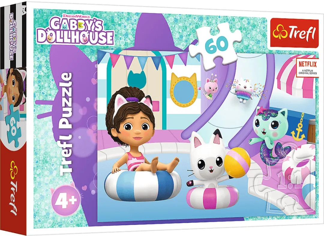 Trefl Gabby op het Zwembad Puzzel 60 Stuks