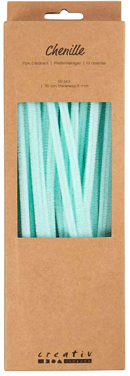 Creativ Company Chenille 30cm - 6mm - Licht turquoise - 50 Stuks