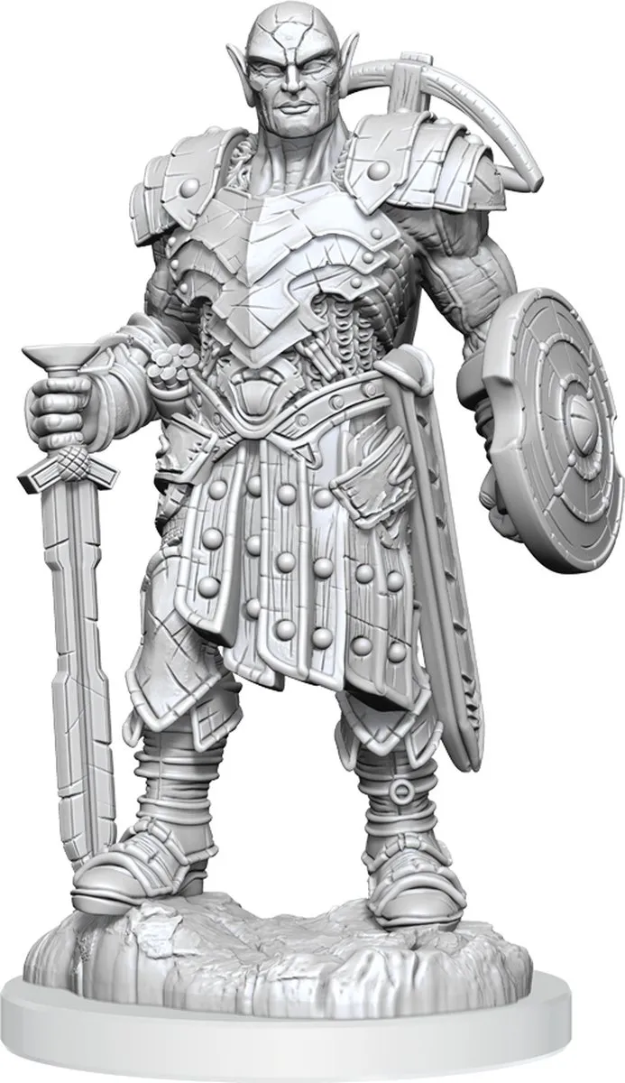 Wizkids D&D Nolzur's Marvelous Miniatures Earth Genasi Fighter - Grijs