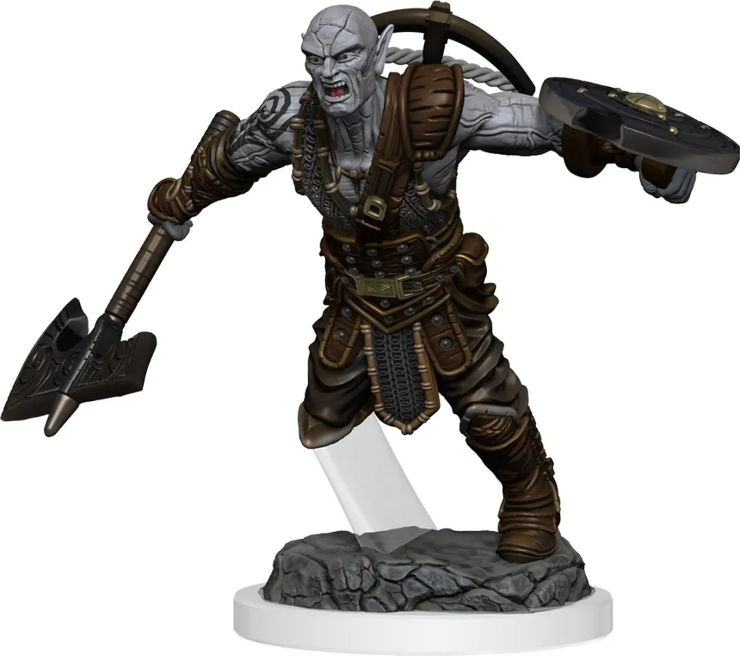 Wizkids D&D Nolzur's Marvelous Miniatures Earth Genasi Fighter - Grijs