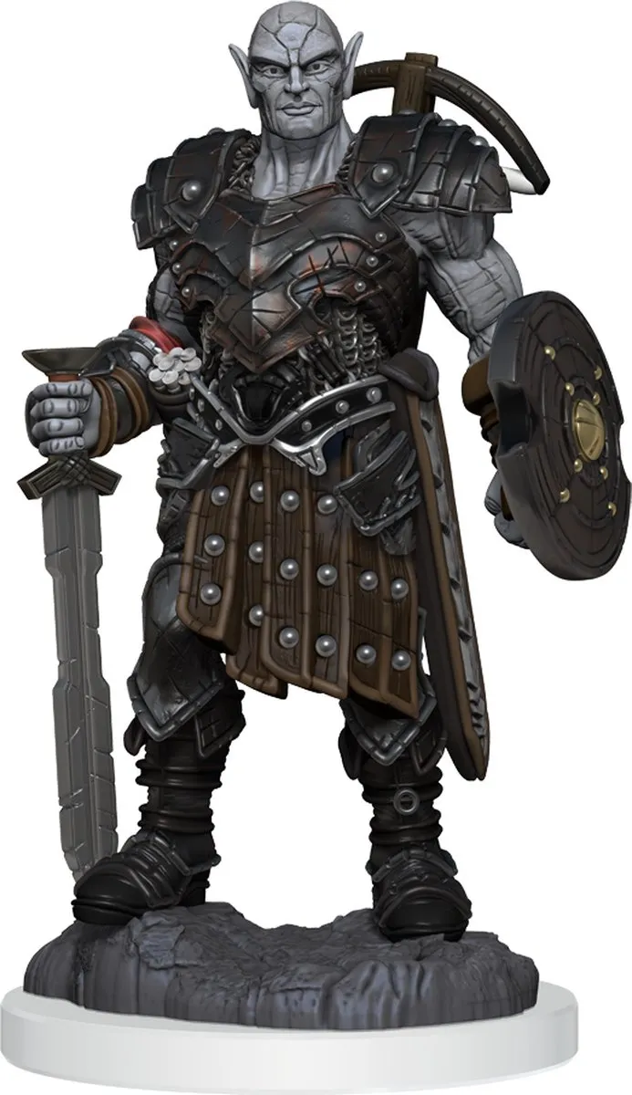 Wizkids D&D Nolzur's Marvelous Miniatures Earth Genasi Fighter - Grijs