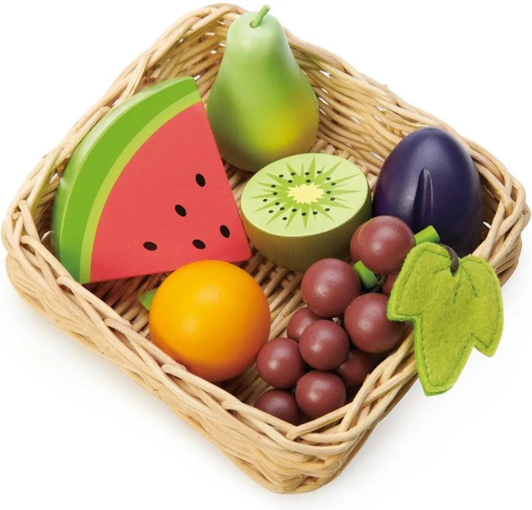 Tender Leaf Toys Gevlochten Mand met Fruit