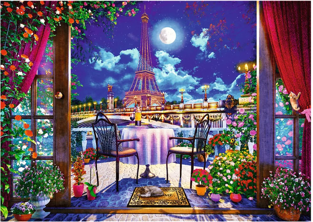 Trefl Legpuzzel Parisian Moonlight 1000 Stuks - Multicolor