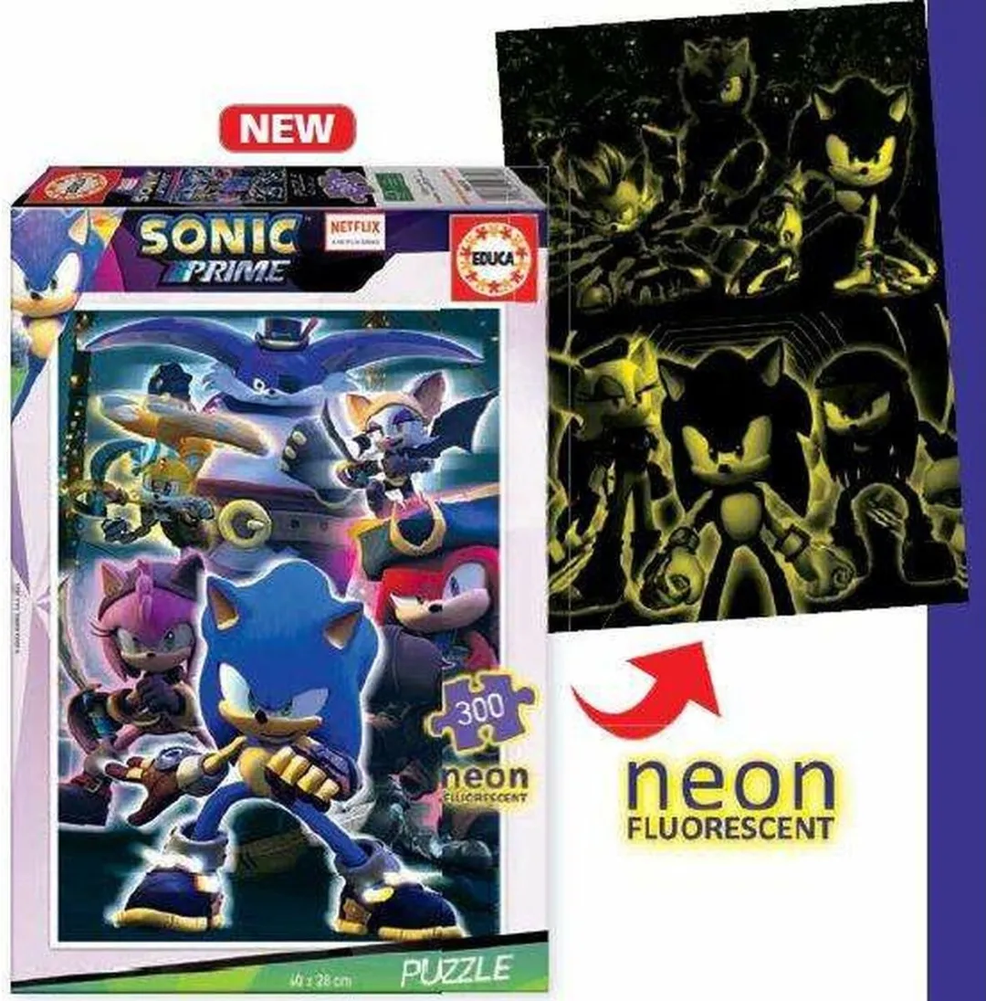 Educa Sonic Neon Puzzel 300 Stuks - ED19630 - Multicolor