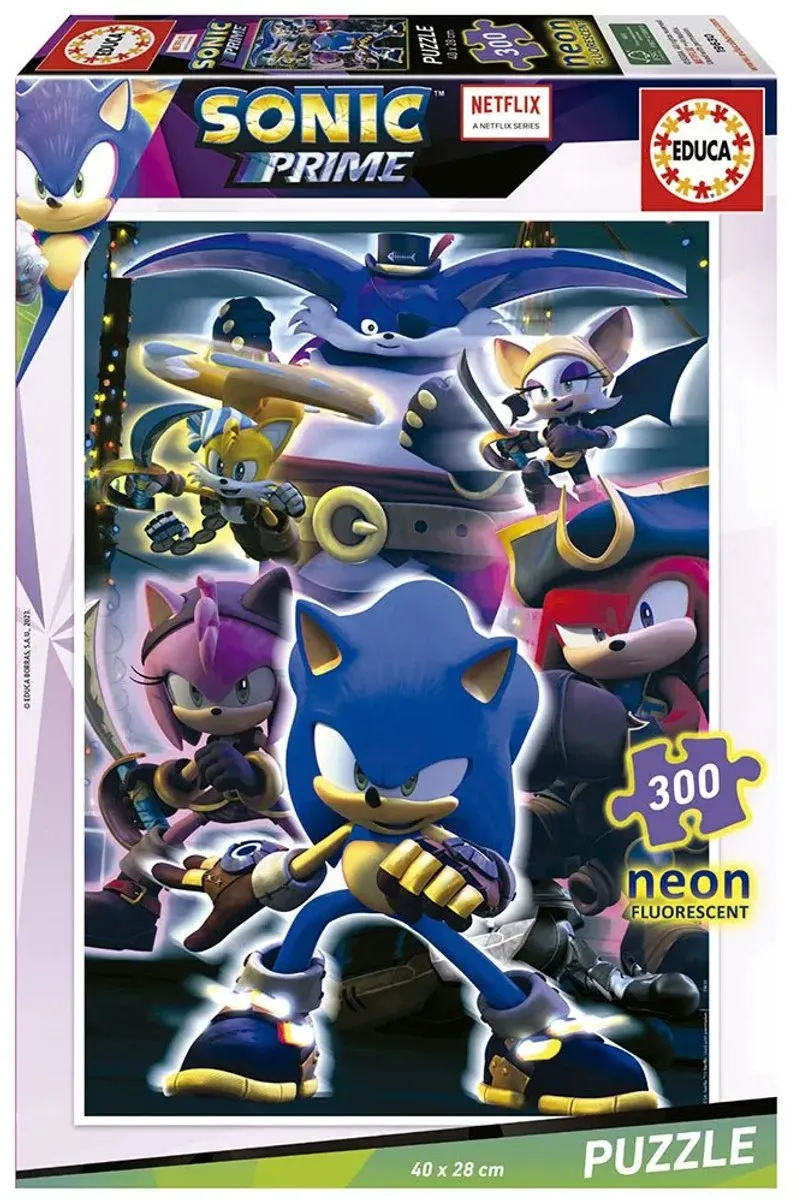 Educa Sonic Neon Puzzel 300 Stuks - ED19630 - Multicolor
