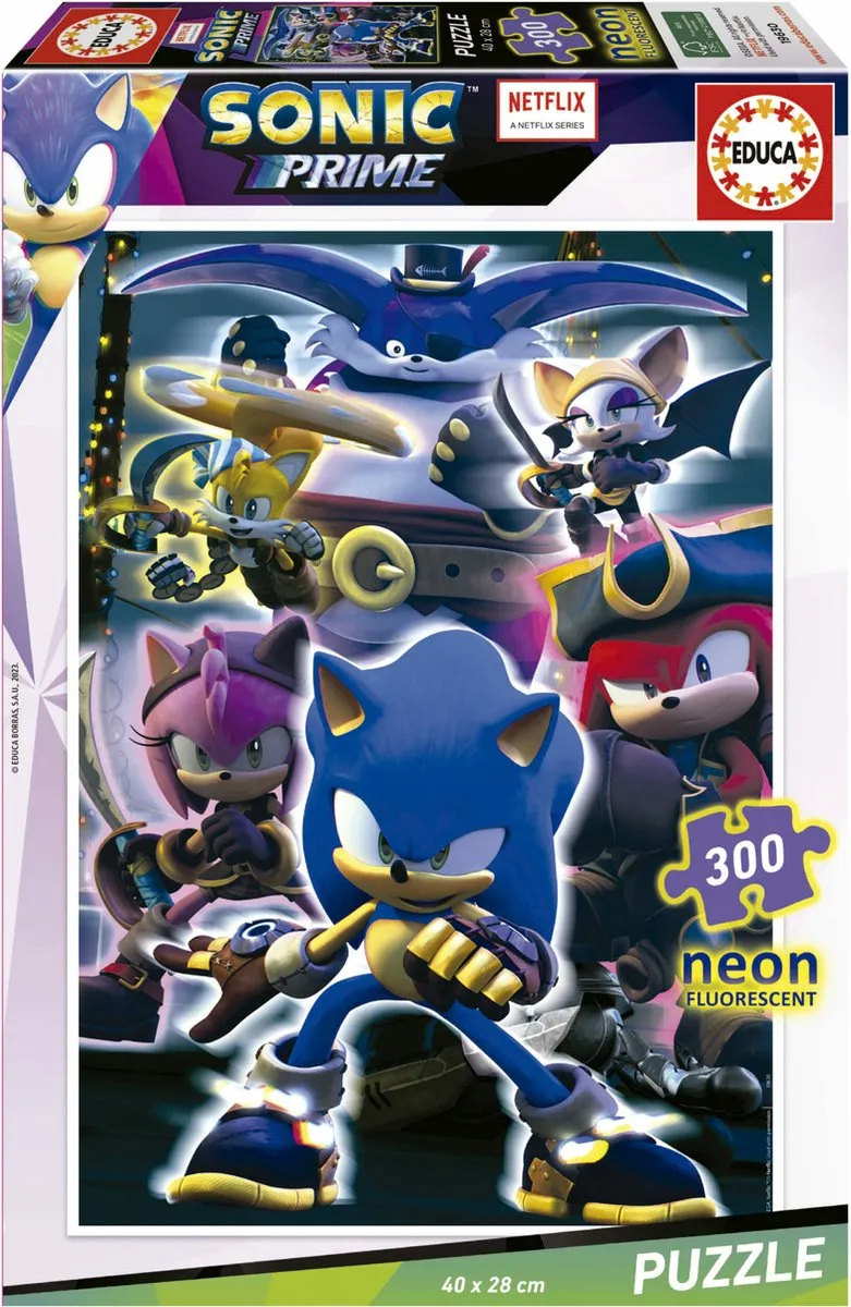 Educa Sonic Neon Puzzel 300 Stuks