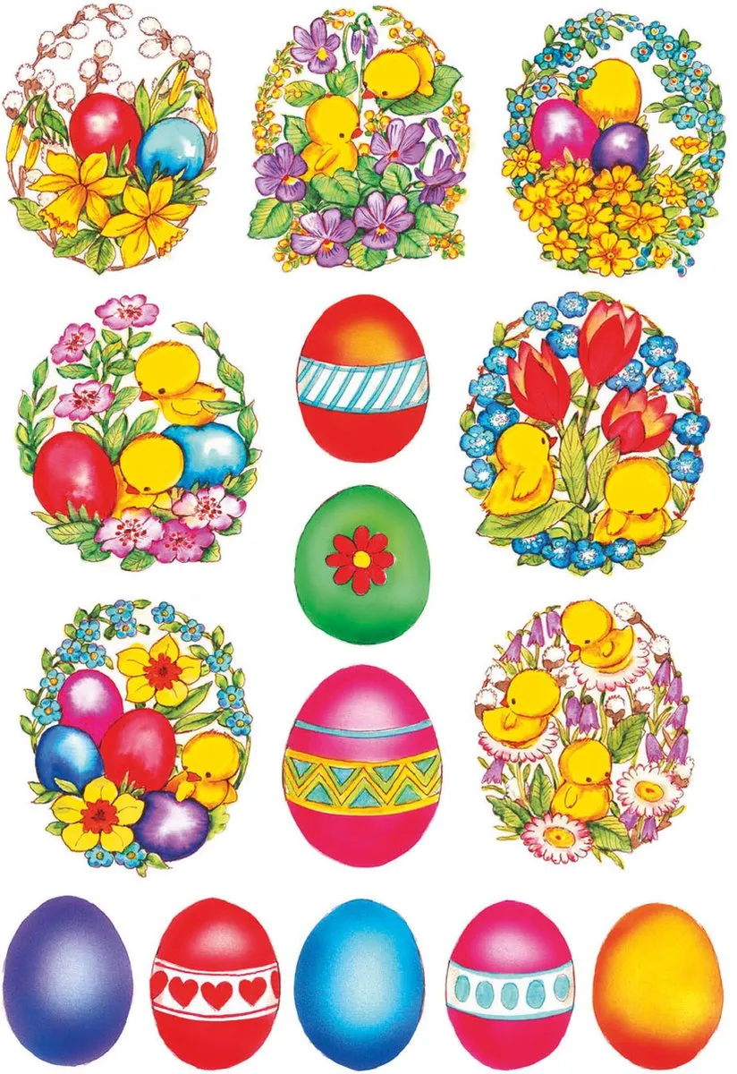 Herma Pasen Stickers Bloemen & Kuikens - 45 Stuks