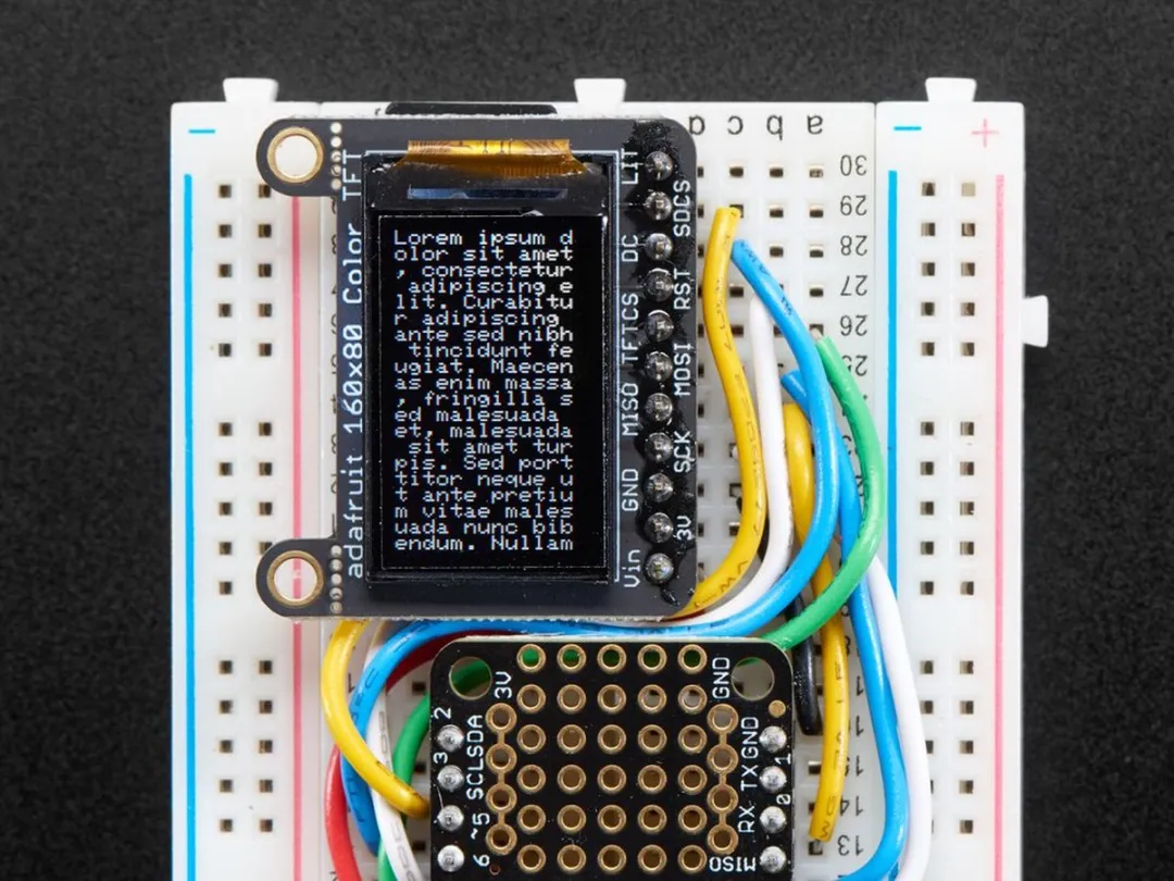 Adafruit 0.96 inch ST7735 TFT Display - 160x80 Kleur - Meerkleurig - afbeelding 6 van 6