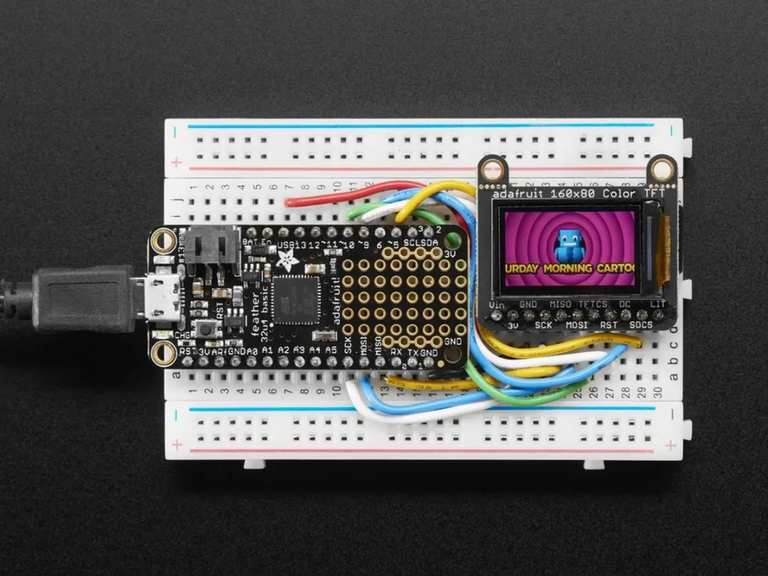 Adafruit 0.96 inch ST7735 TFT Display - 160x80 Kleur - Meerkleurig