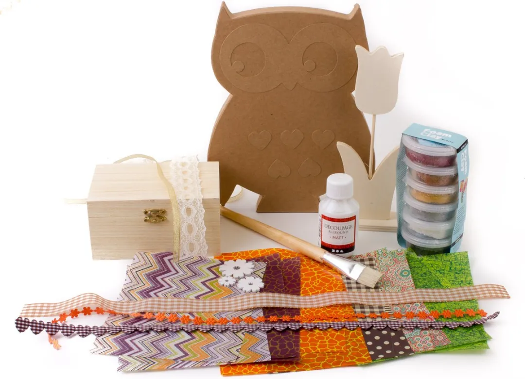 Foam Clay Luxe Uil Opbergkistje - 15 Stuks - Multicolor