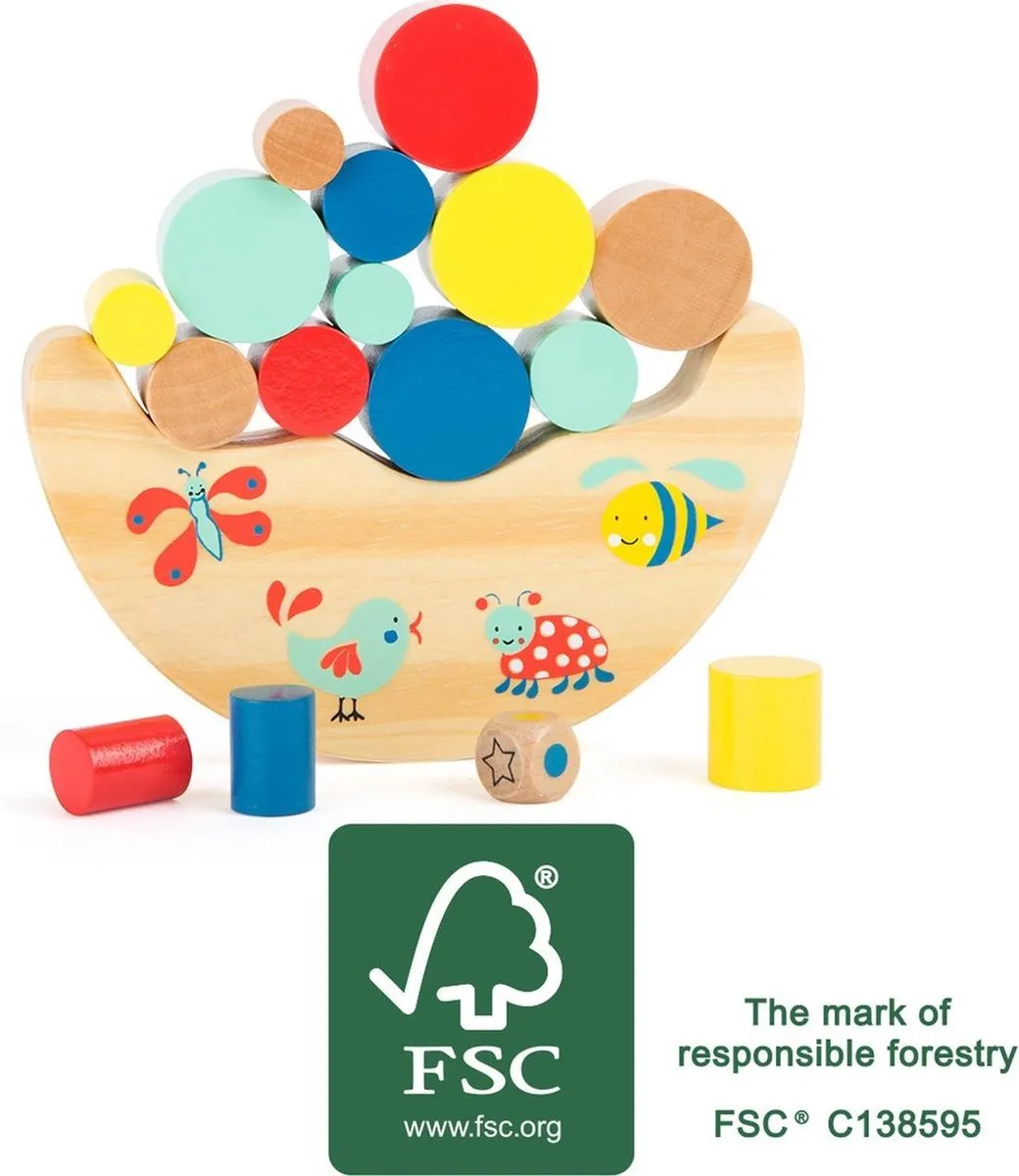 Small foot Move it Balancerend Speelgoed - Hout - Multikleur