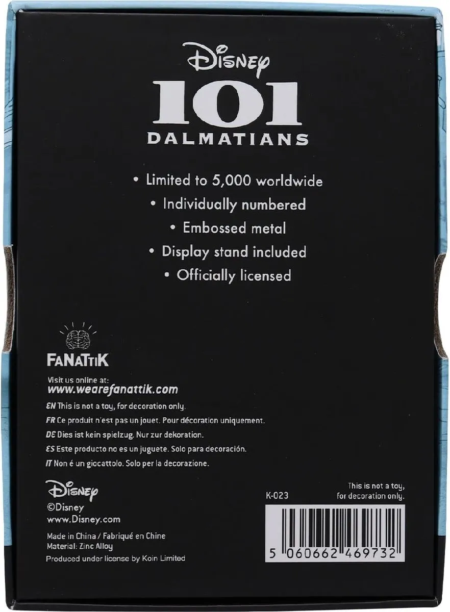 Disney 101 Dalmatiërs Ingot Limited Edition Verzamelobject - Zilver