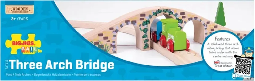 BIGJIGS Rails Brug 3 Bogen - 2 Stuks - Meerdere kleuren