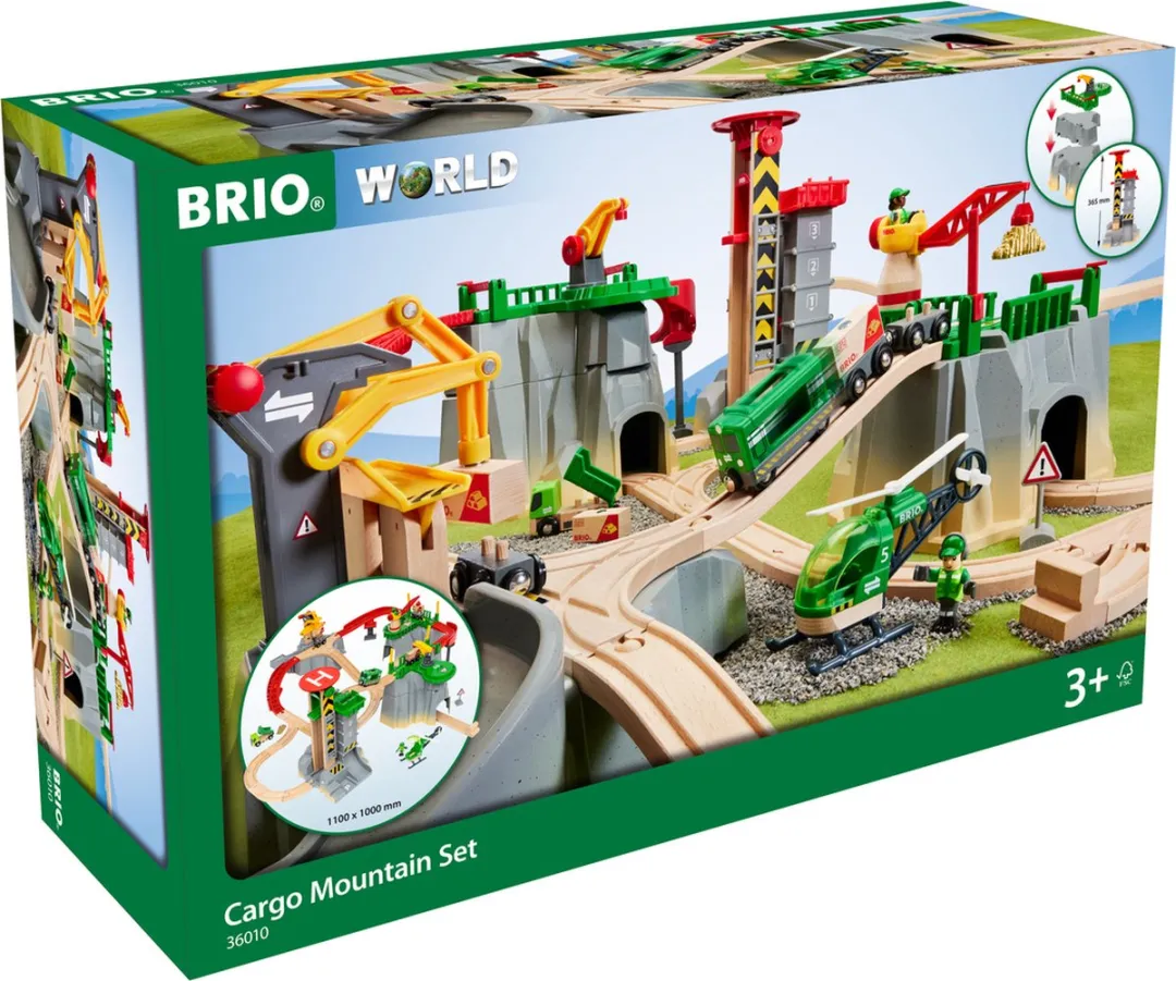BRIO Cargo Mountain Set 36010 Treinbaan - 49 Onderdelen - Multicolor