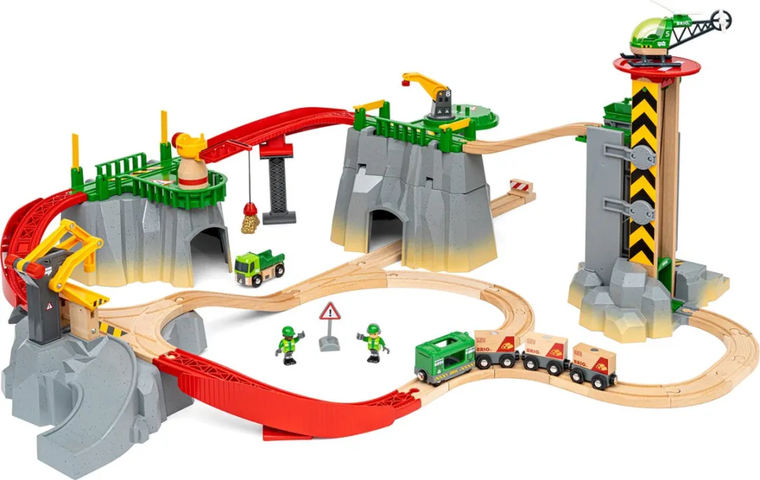 BRIO Cargo Mountain Set 36010 Treinbaan - 49 Onderdelen - Multicolor
