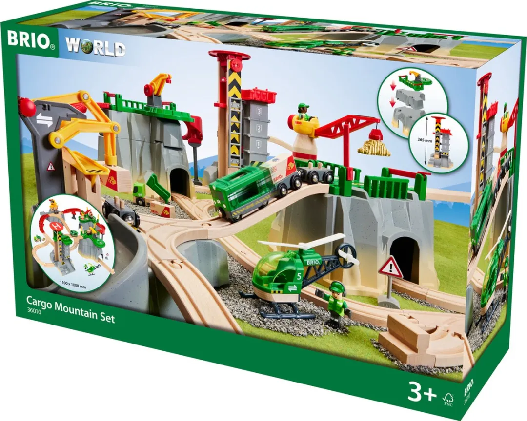 BRIO Cargo Mountain Set 36010 Treinbaan - 49 Onderdelen - Multicolor