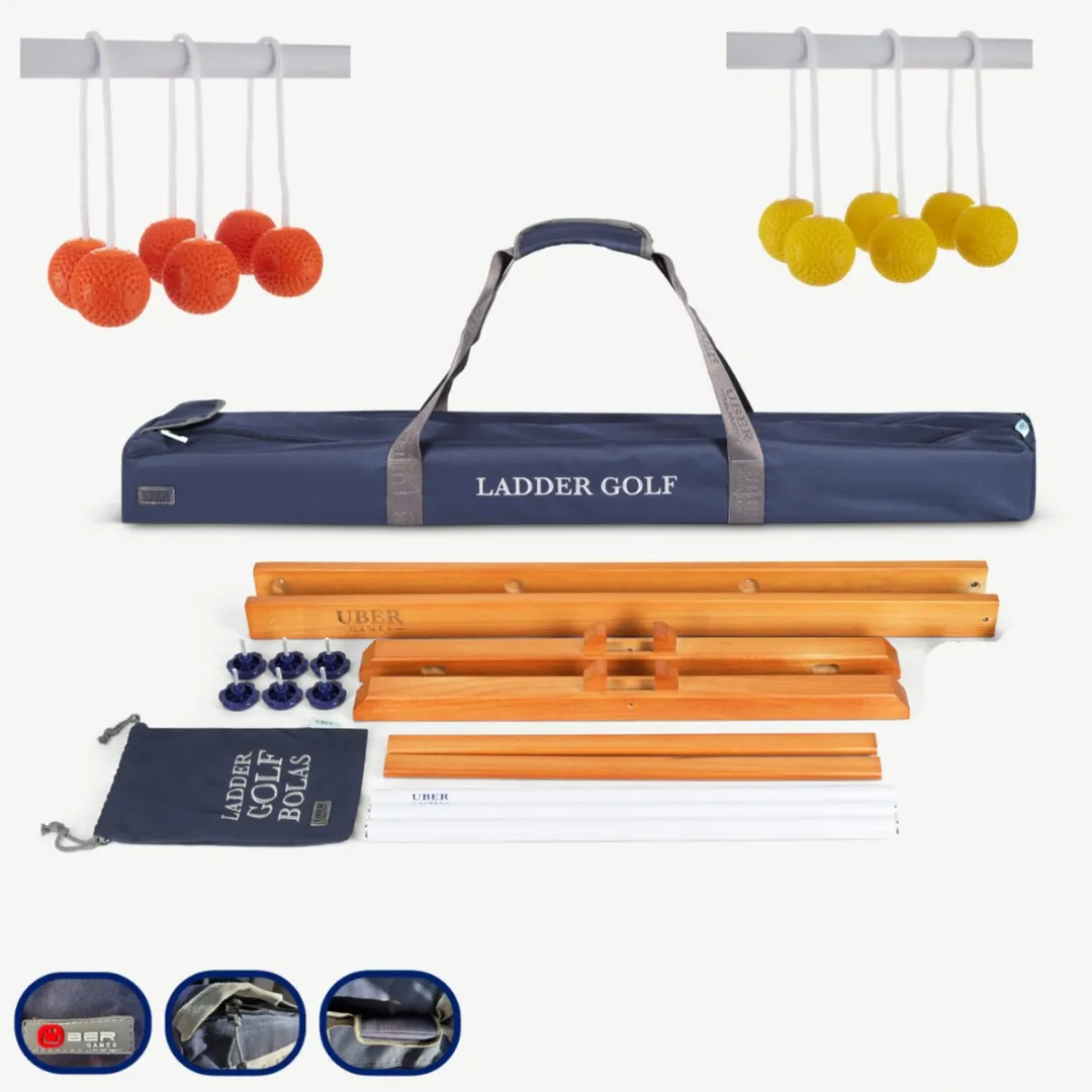 Ubergames Prof. Laddergolf Spinladder Set - Fluor Geel/Oranje