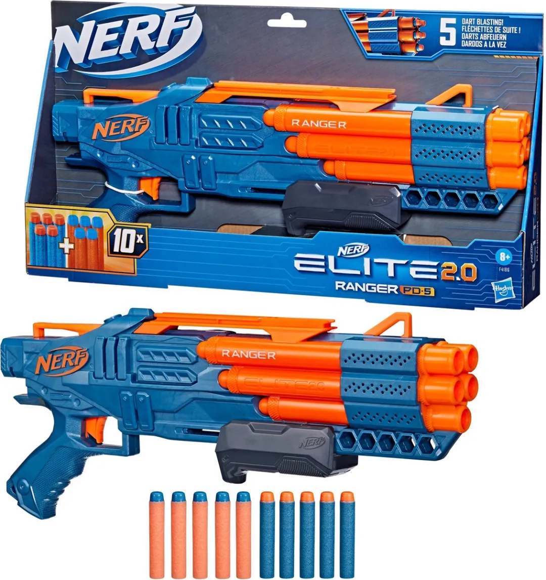 Nerf Elite 2.0 Ranger PD 5 Blaster - Blauw - afbeelding 6 van 6