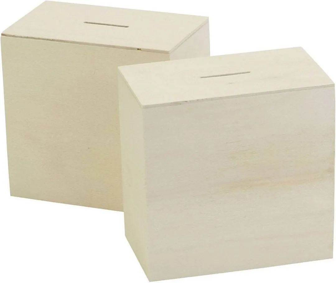 Creativ Company Houten Spaarpot Multicolor