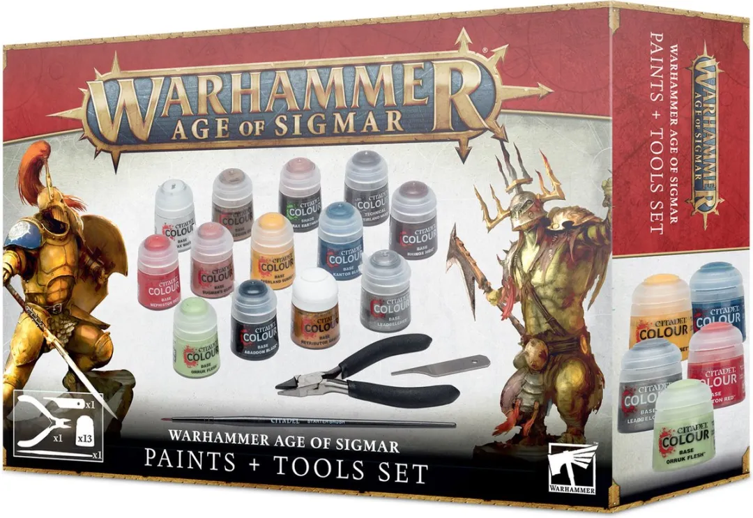 Games Workshop Warhammer Age of Sigmar Paint + Tools Set 80-17