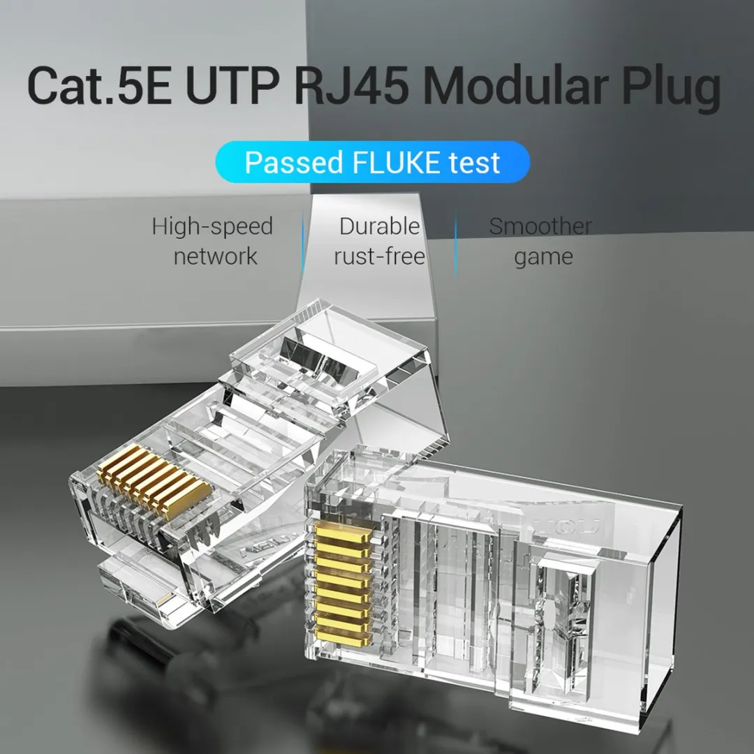 Vention RJ45 Modulaire Steker Cat.5E - 100 Stuks - Transparant