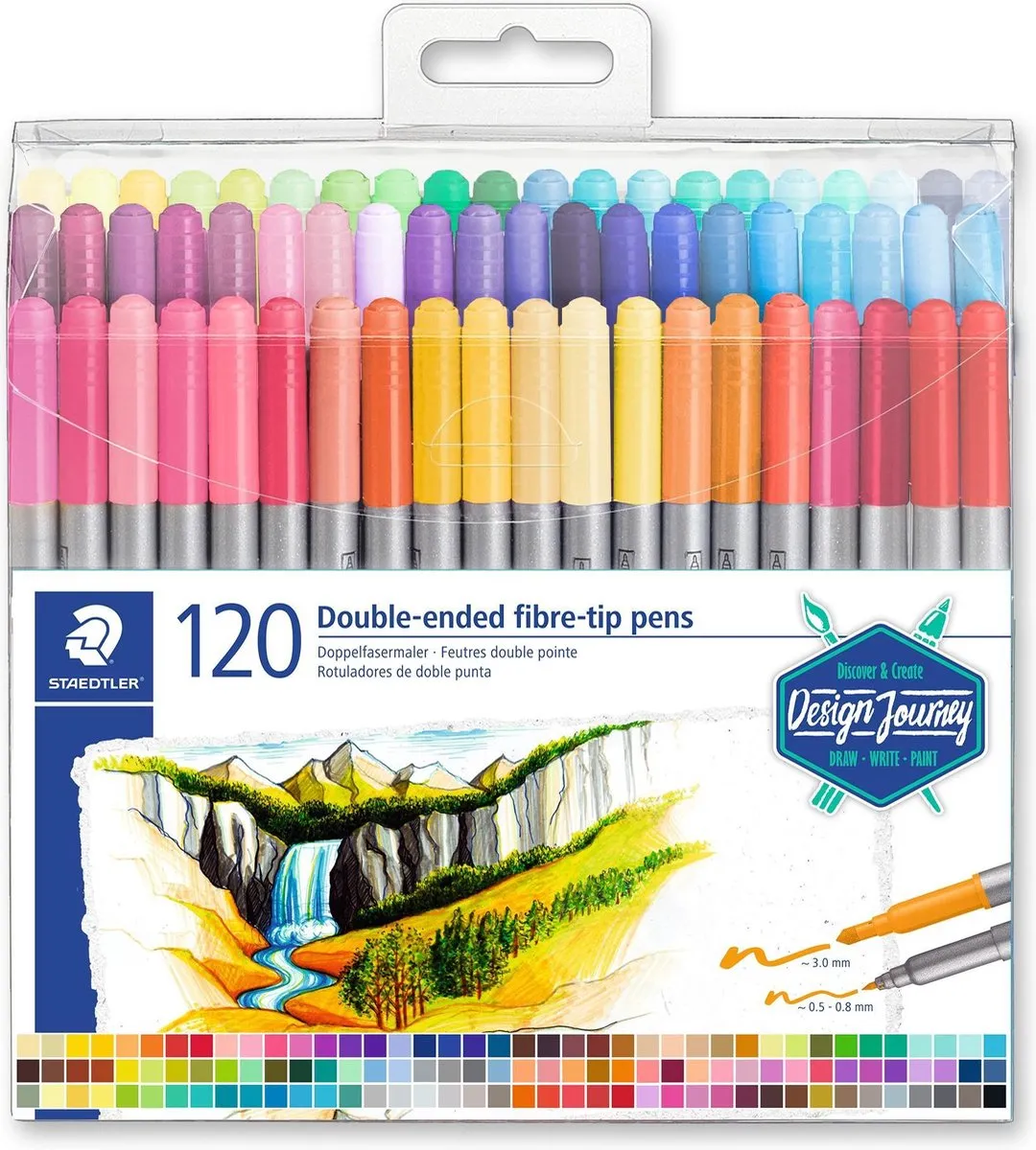 STAEDTLER Design Journey Viltstiftset 120 Stuks