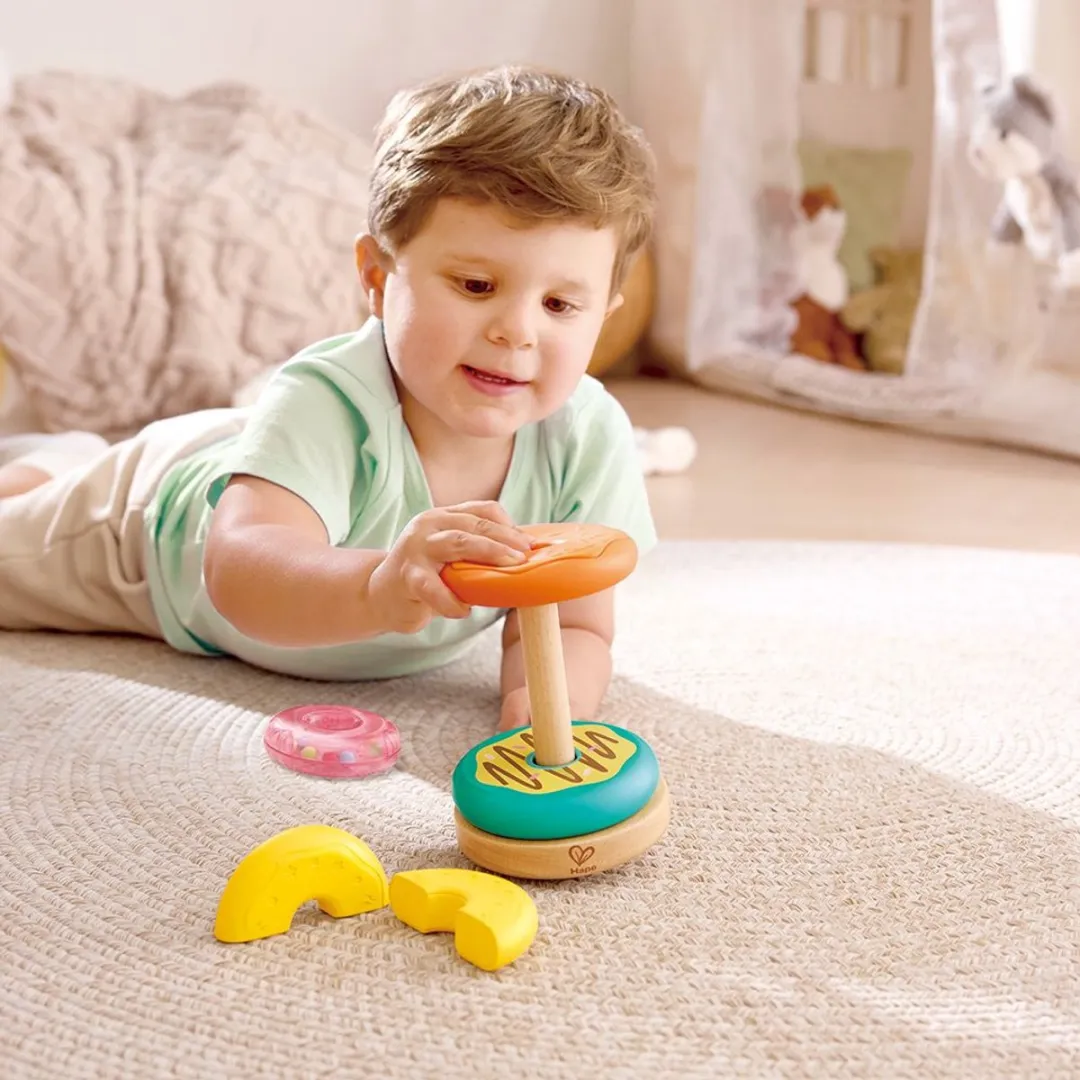 Hape Donut Stapelspel Multicolor - 6 Stuks