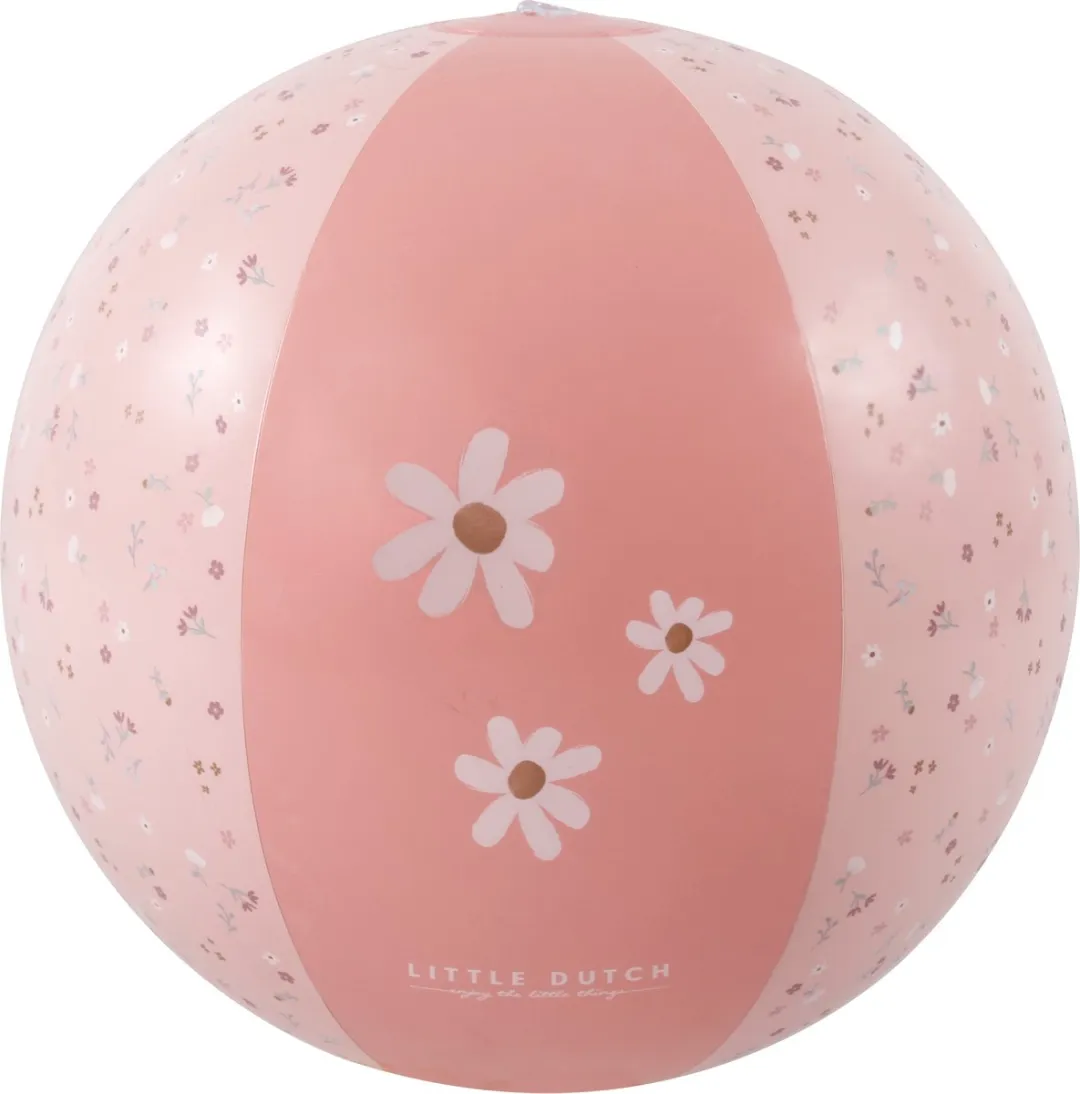 Rubo Toys Little Dutch Strandbal Flowers & Butterflies 50cm - Roze