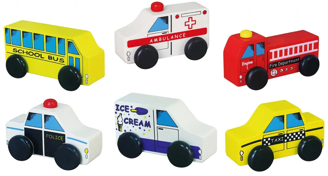 Viga Toys Houten Stadsvoertuigen Multicolor