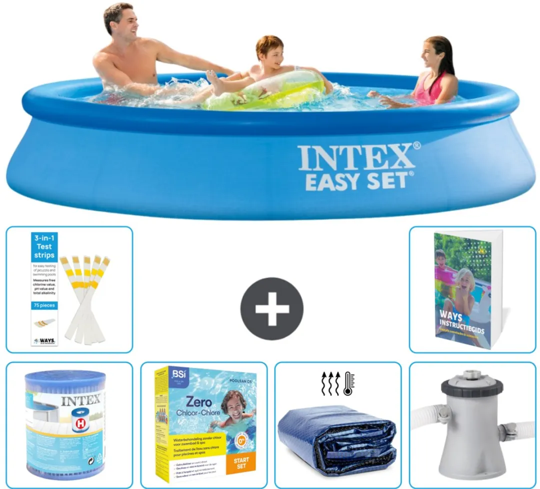 Intex Easy Set Zwembad 305x61cm - Blauw - 7-delig