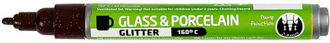 Creativ Company Glas- & Porseleinstiften 2-4mm Bruin Glitter
