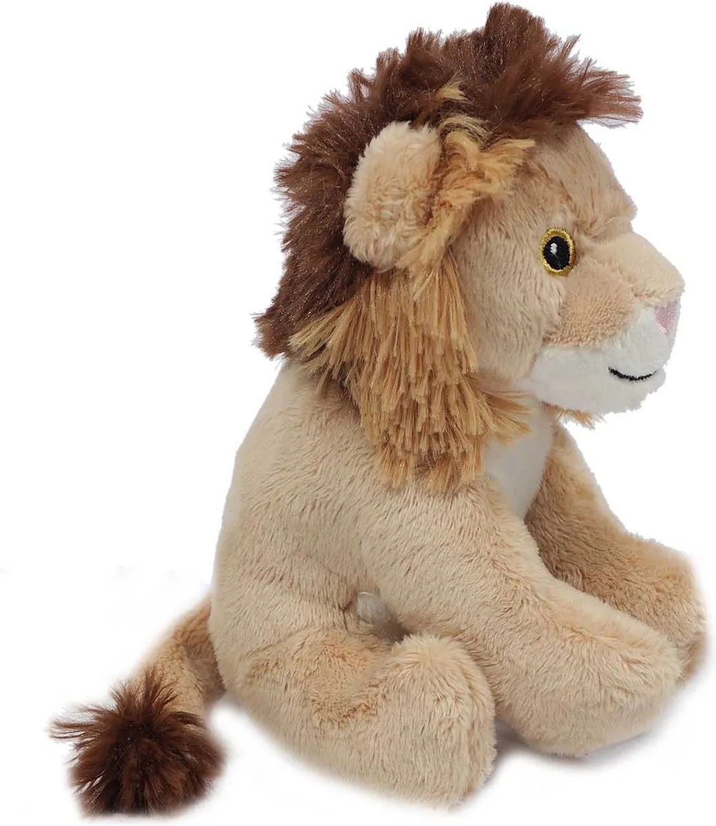 PIA Pluche Leeuw Knuffel - 13cm - Crème/Oranjebruin