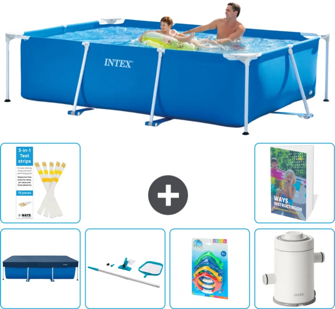 Intex 28271NP-Blauw Rechthoekig Frame Zwembad 260x160cm