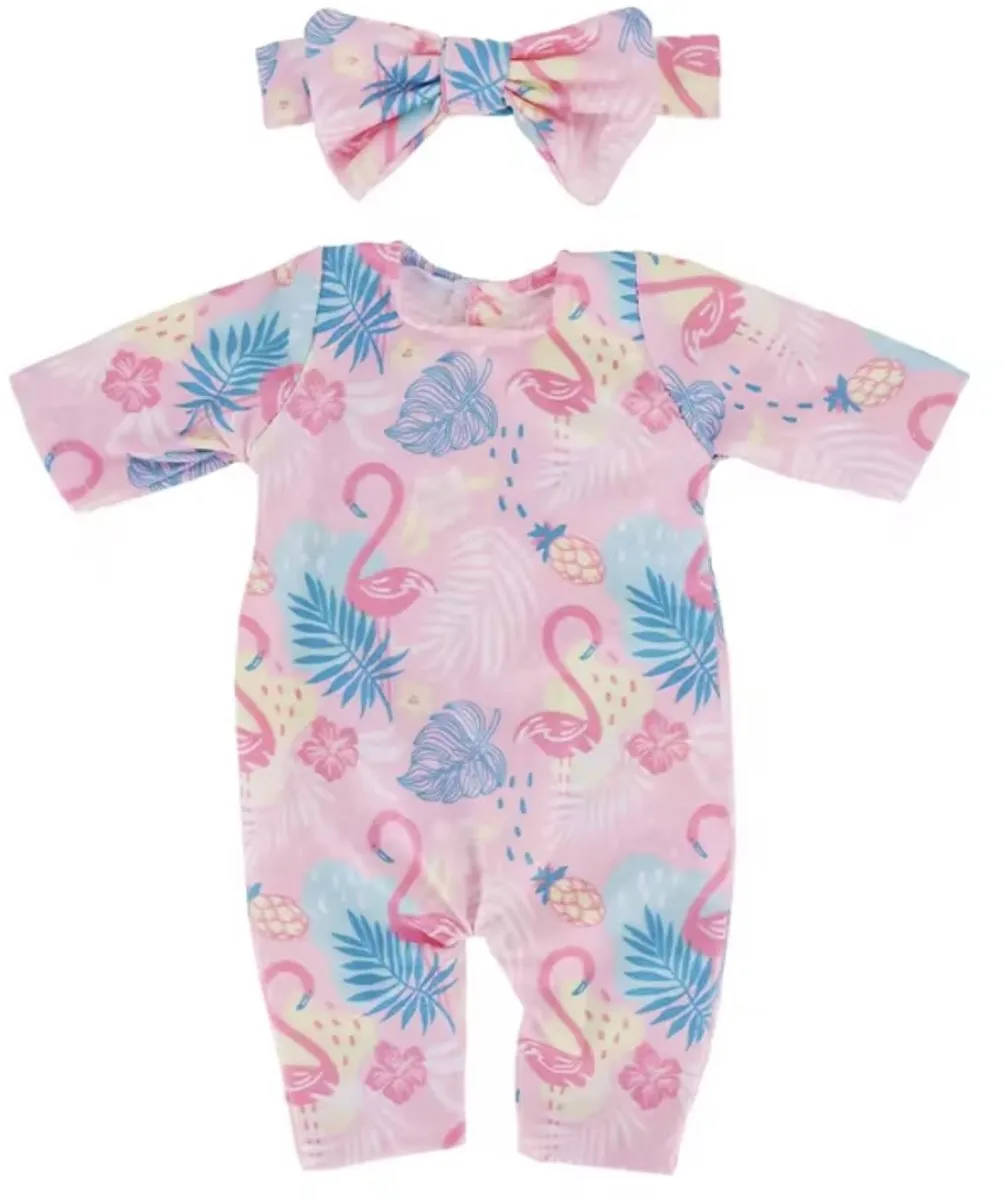 Happy U Kids Flamingo Jumpsuit - Roze - 0987
